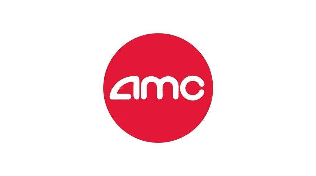 The official AMC logo featuring lowercase white "amc" stylized text centered inside a solid red circle on a plain white background.