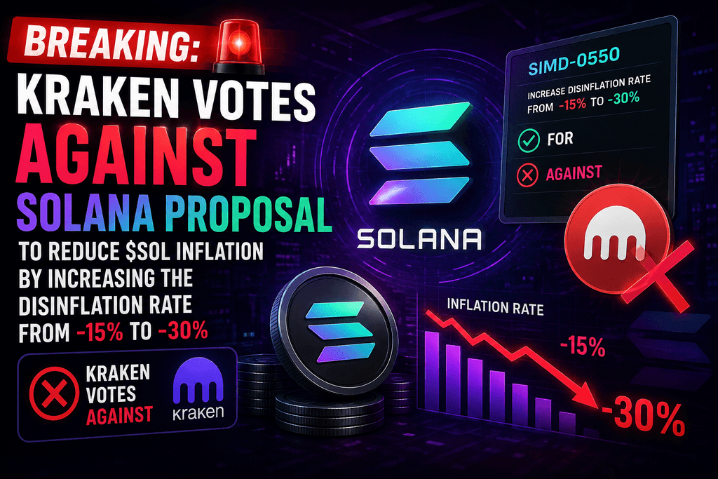 Kraken Rejects Proposal to Cut Solana’s $SOL Inflation Faster